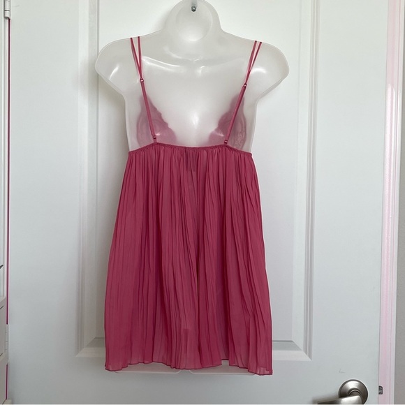 Victorias Secret Lace Babydoll Night Gown Slip size small dusty rose colorNWOT - Picture 3 of 6